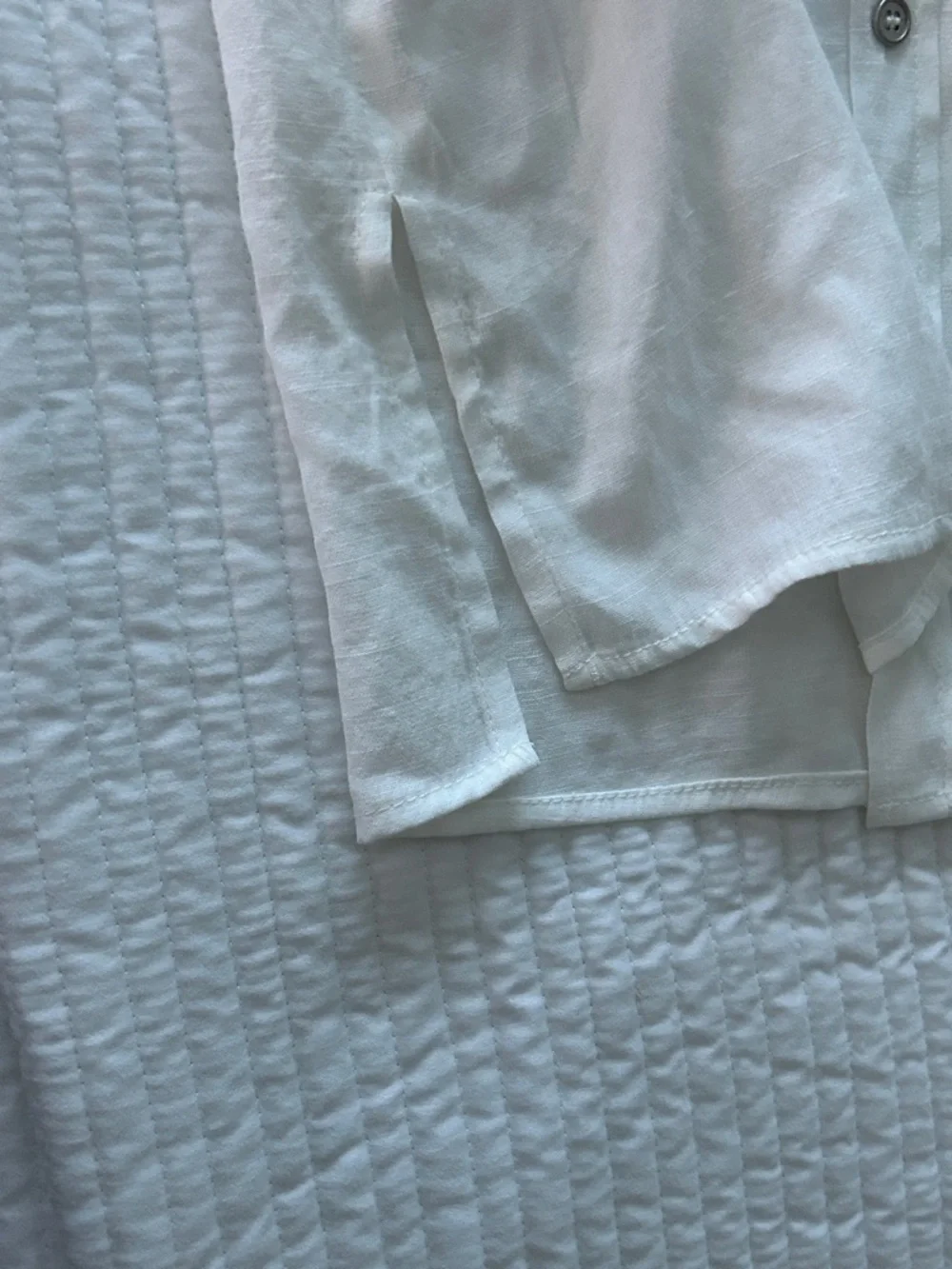 Love Tree White Lightweight Button-Up Shirt - Picture 10 of 11